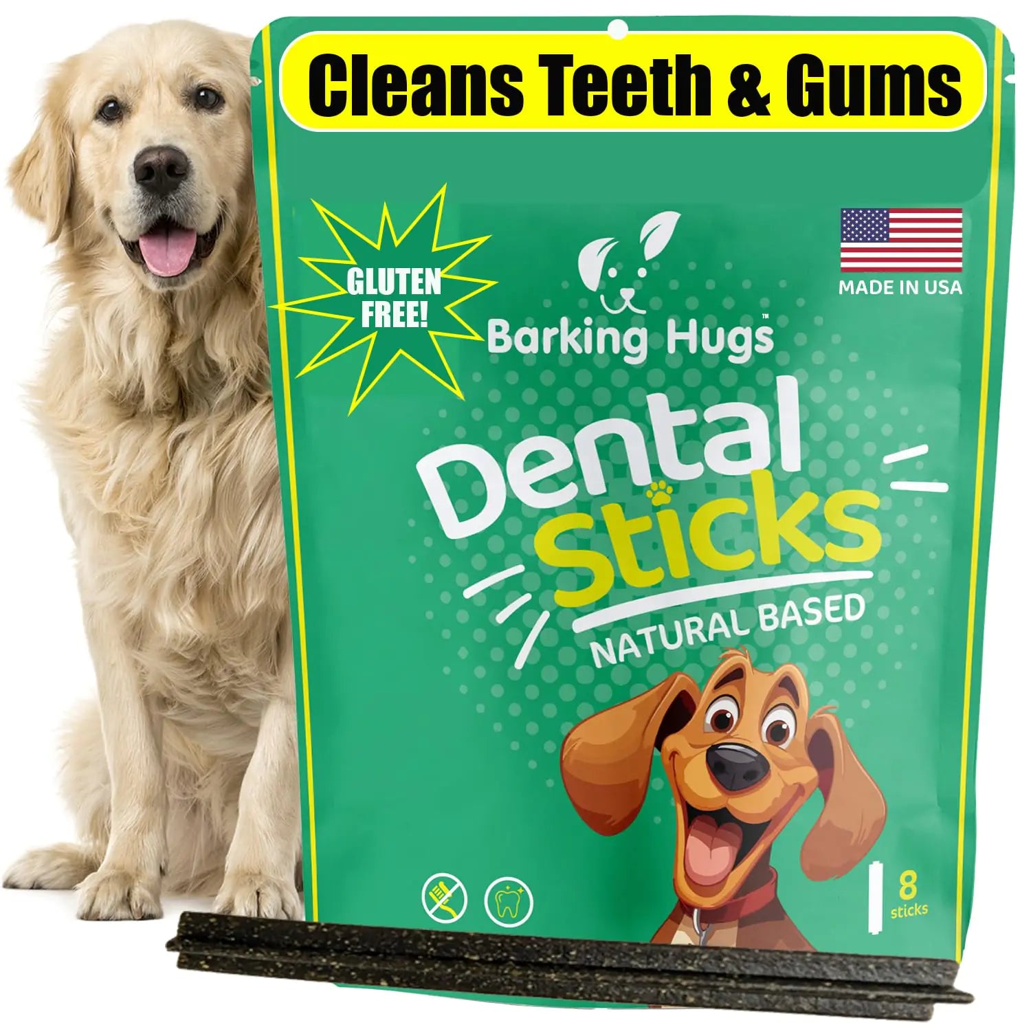BARKING HUGS Dental Sticks - All Natural Dog Treats