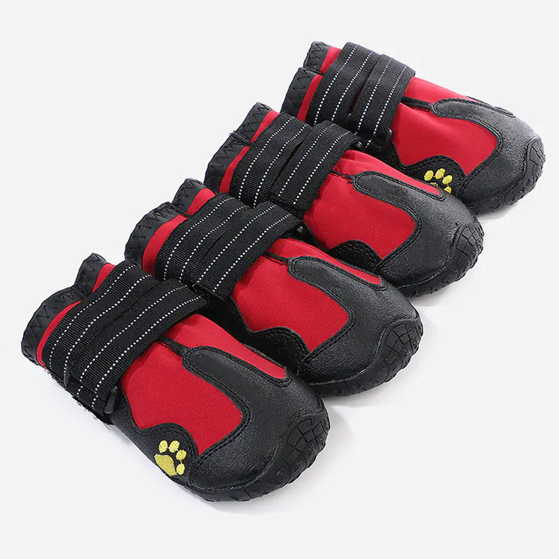 Waterproof Dog Boots Red