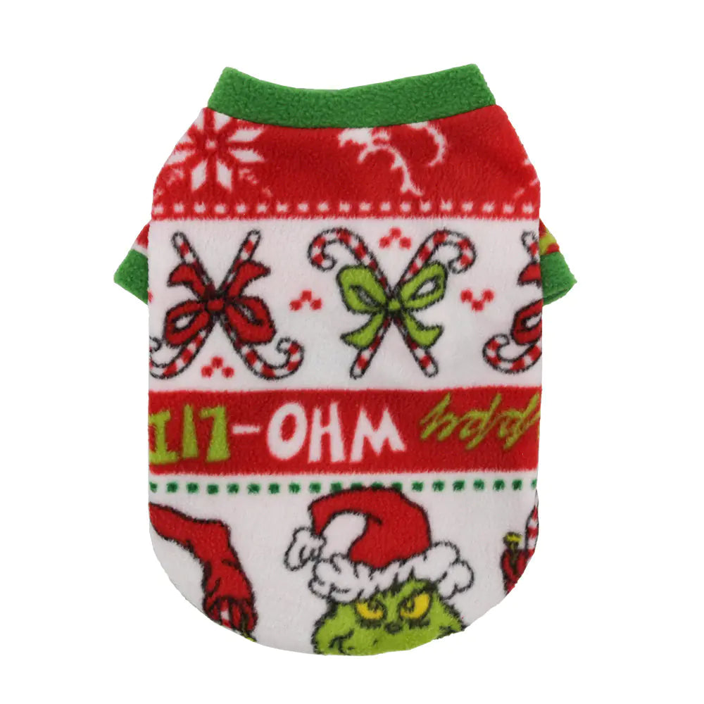 Warm Fleece Christmas Dog Clothes
