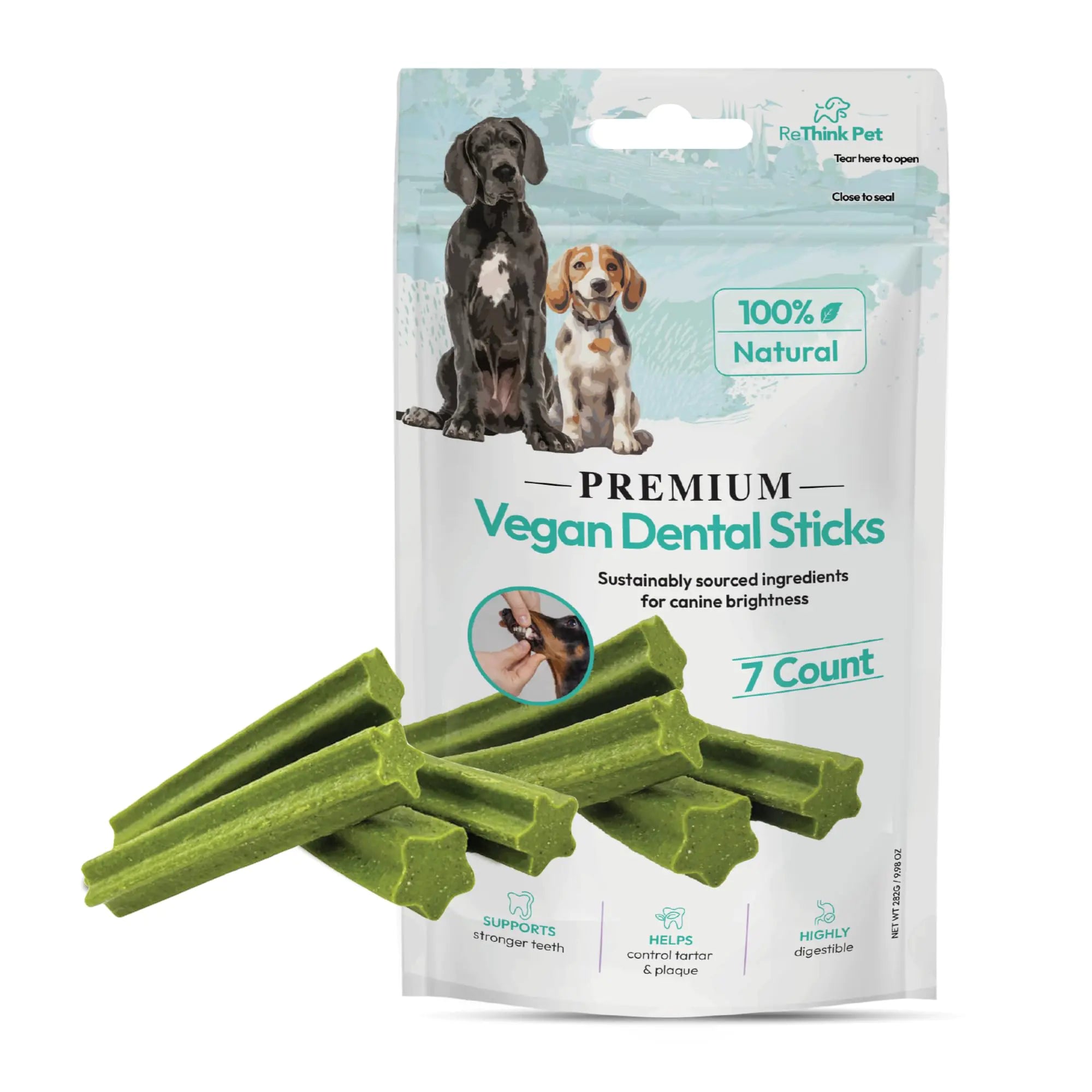 7 Pcs Premium Vegan Dental Sticks for Dogs