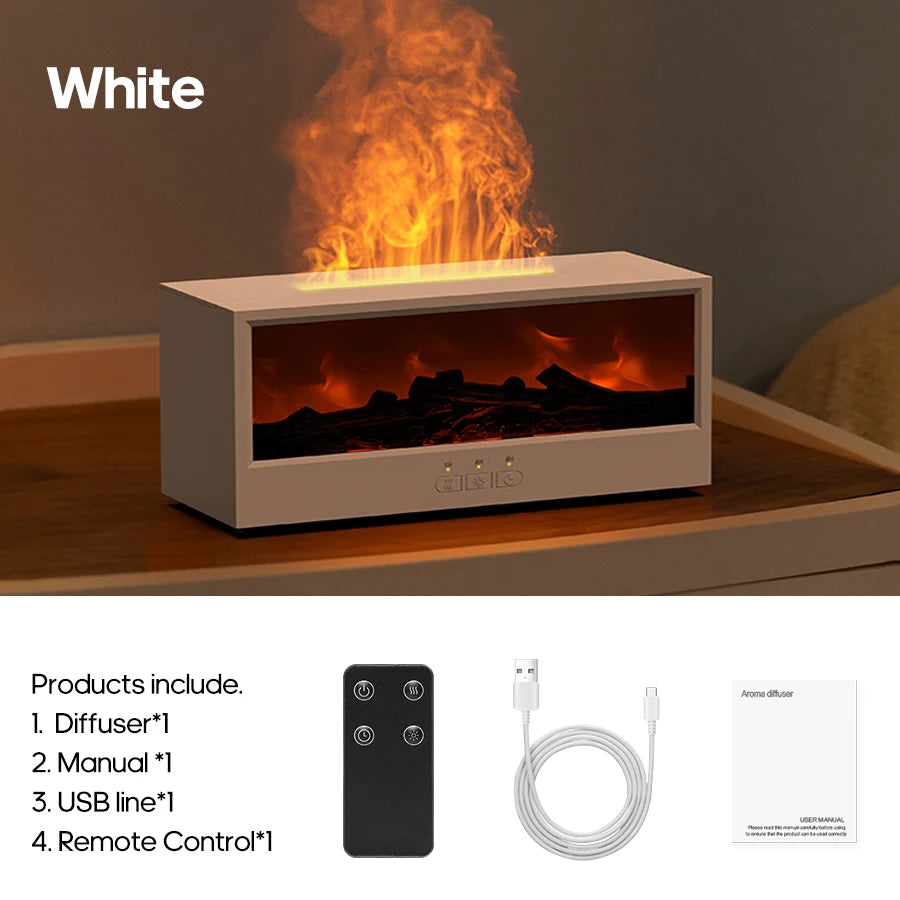 AeroFlame Flame Effect Humidifier | Cool Mist Aroma Diffuser