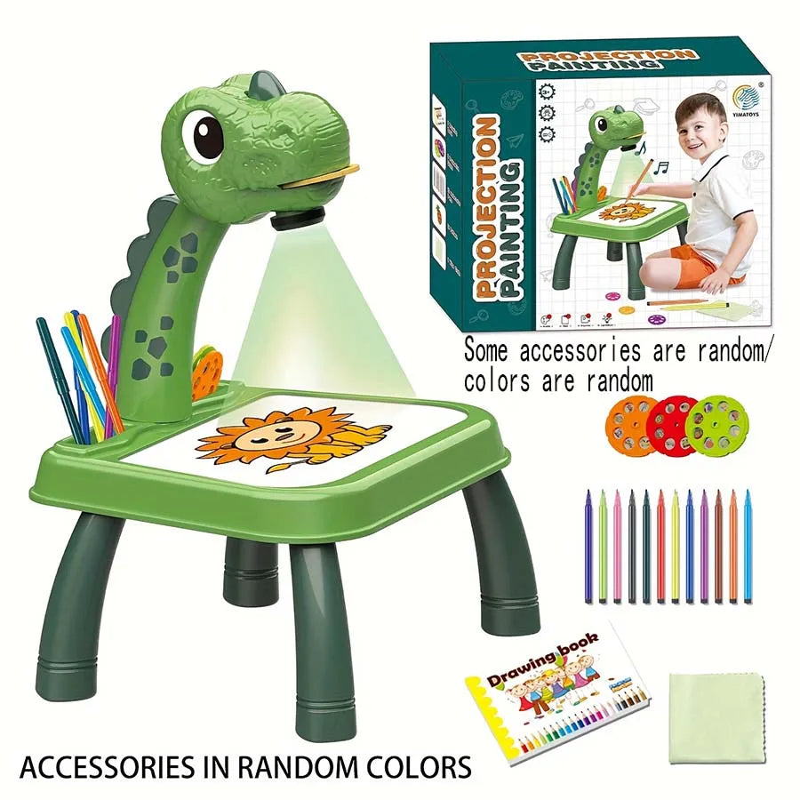 Kids Pony Projection Drawing Table | Musical Art Board Toy