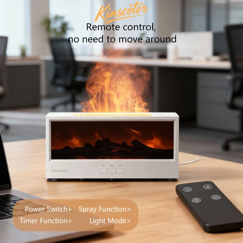 AeroFlame Flame Effect Humidifier | Cool Mist Aroma Diffuser