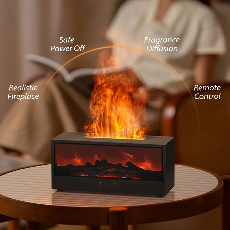AeroFlame Flame Effect Humidifier | Cool Mist Aroma Diffuser