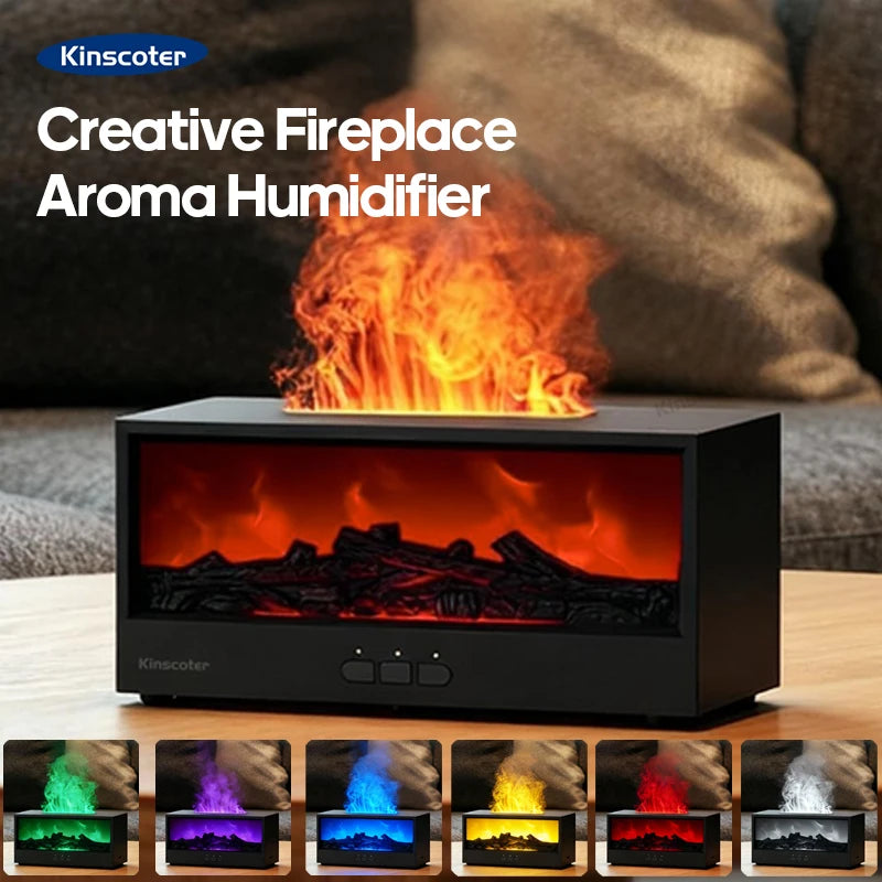 AeroFlame Flame Effect Humidifier | Cool Mist Aroma Diffuser