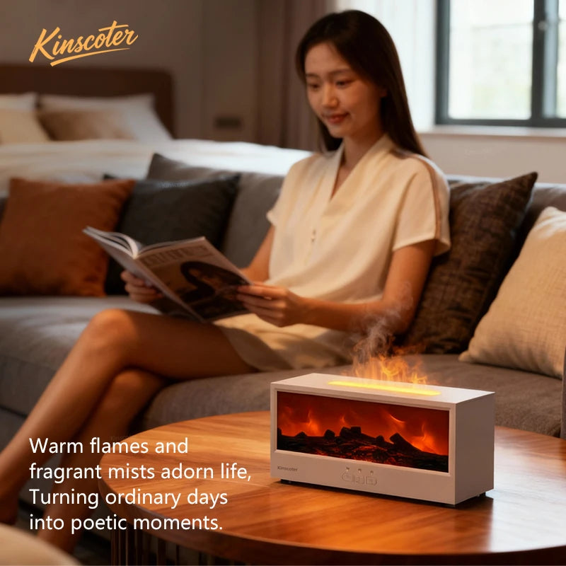 AeroFlame Flame Effect Humidifier | Cool Mist Aroma Diffuser