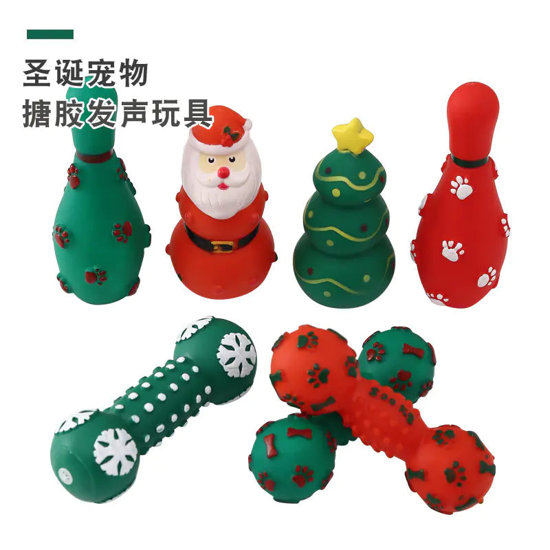 Christmas Dog Chew & Squeak Toys